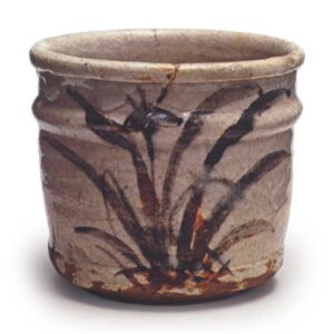 志野菖蒲纹猪口