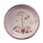 志野片轮车纹向付