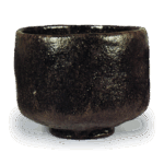 黑茶碗，铭志为栗