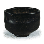 黑茶碗 铭炭烧