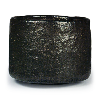 黑茶碗，铭横垣