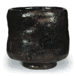 黑筒茶碗 铭山腰