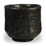 黑筒茶碗 铭蟋蟀