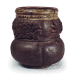 褐柚狮子牡丹置上香炉