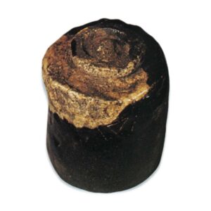 飴釉筒茶碗 銘寒月