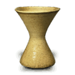 黄瀬戸 立鼓 花瓶 铭广子