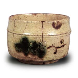 黄瀬戸 花文 茶碗