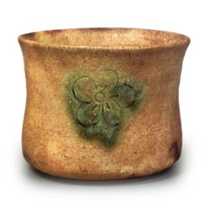 黄瀬戸 梅花文 茶碗 銘万歳