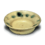 黄瀬戸梅花唐草纹鉢