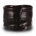 瀬戸黑 茶碗 铭有明