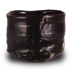 瀬戸黑 茶碗 铭有明