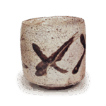 绘唐津 筒形茶碗