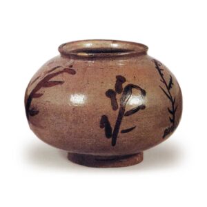 绘唐津树木纹壶