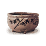 绘唐津竹梅藤纹鉢