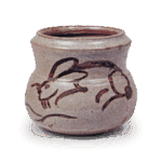 绘唐津月兔纹香炉