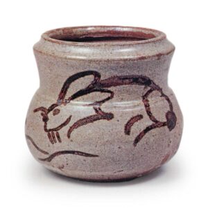 绘唐津月兔纹香炉