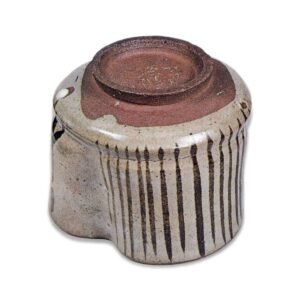 绘唐津桥纹桃形向付