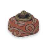 织部唐草纹分铜形香合