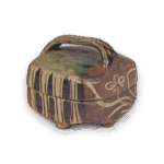 织部草花纹四方香合