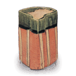 织部扇面筒向付