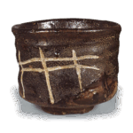 黑织部桥纹茶碗