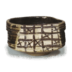 黑织部沓茶碗 铭草庵