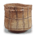 织部间道纹茶碗