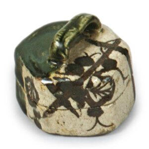 织部藤纹六角香合