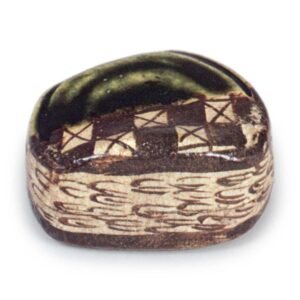 织部市松纹香盒