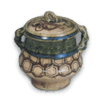 织部龟甲纹耳式香炉