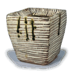 织部纹四方水指