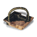 织部菊纹切落手鉢