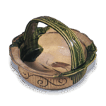 织部芦鹭纹手鉢