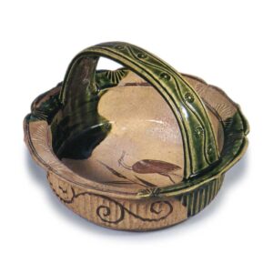 织部芦鹭纹手鉢