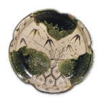 织部竹纹瓜子造型大盘