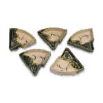 织部芒纹扇形面向付