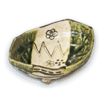 织部梅花纹舟形向付