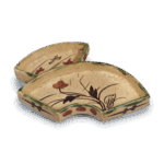 织部草花纹扇面盘