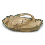 织部草文舟形手鉢