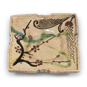 织部梅树纹四向付