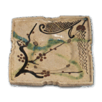 织部梅树纹四向付