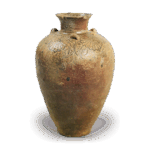 丹波 菊花纹三耳壶