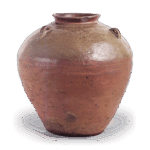 丹波 树文三耳壶