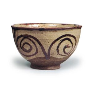 绘唐津屈轮纹茶碗