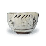 绘唐津芦鹭纹茶碗