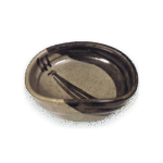 绘唐津束熨斗纹沓茶碗