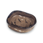 绘唐津飞鸟纹沓形茶碗