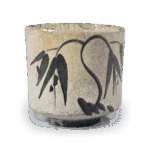 绘唐津柳纹筒形茶碗