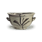 绘唐津草花纹手付大鉢