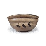 絵唐津点斑文沓茶碗